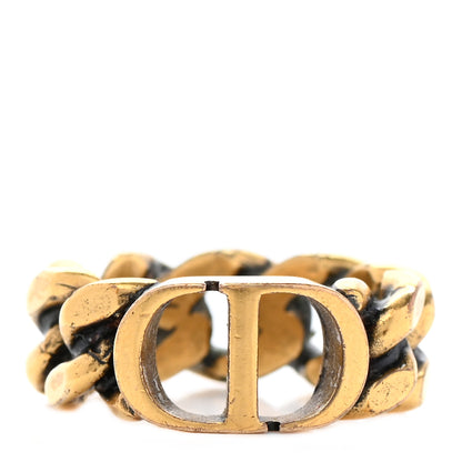Christian Dior Metal Danseuse Etoile Chain Ring L Gold 1 of 5