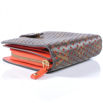 Louis Vuitton Monogram Perforated Compact Zipped Wallet Orange 3 of 7