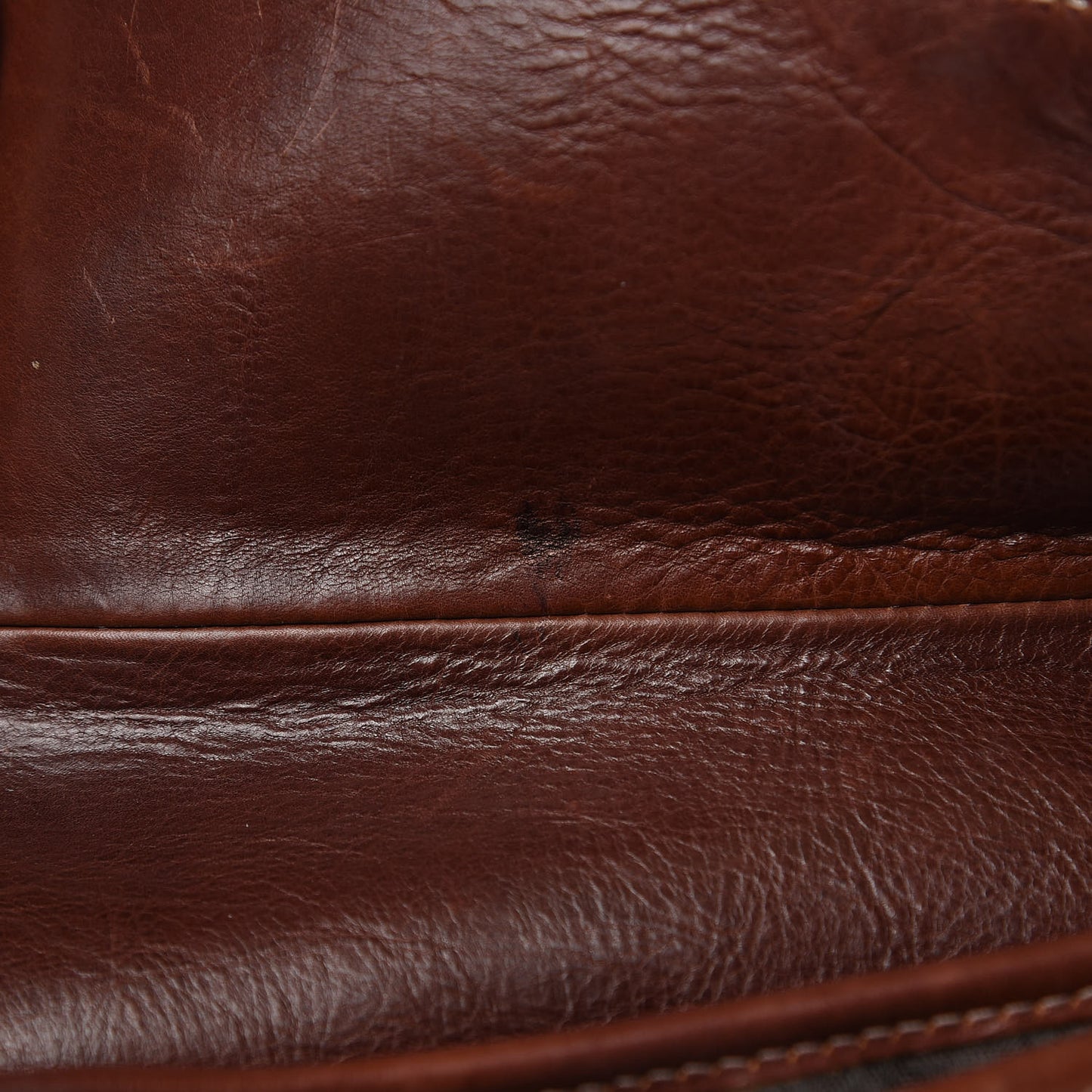 Calfskin Embroidered Romantic Flowers Saddle Bag Brown