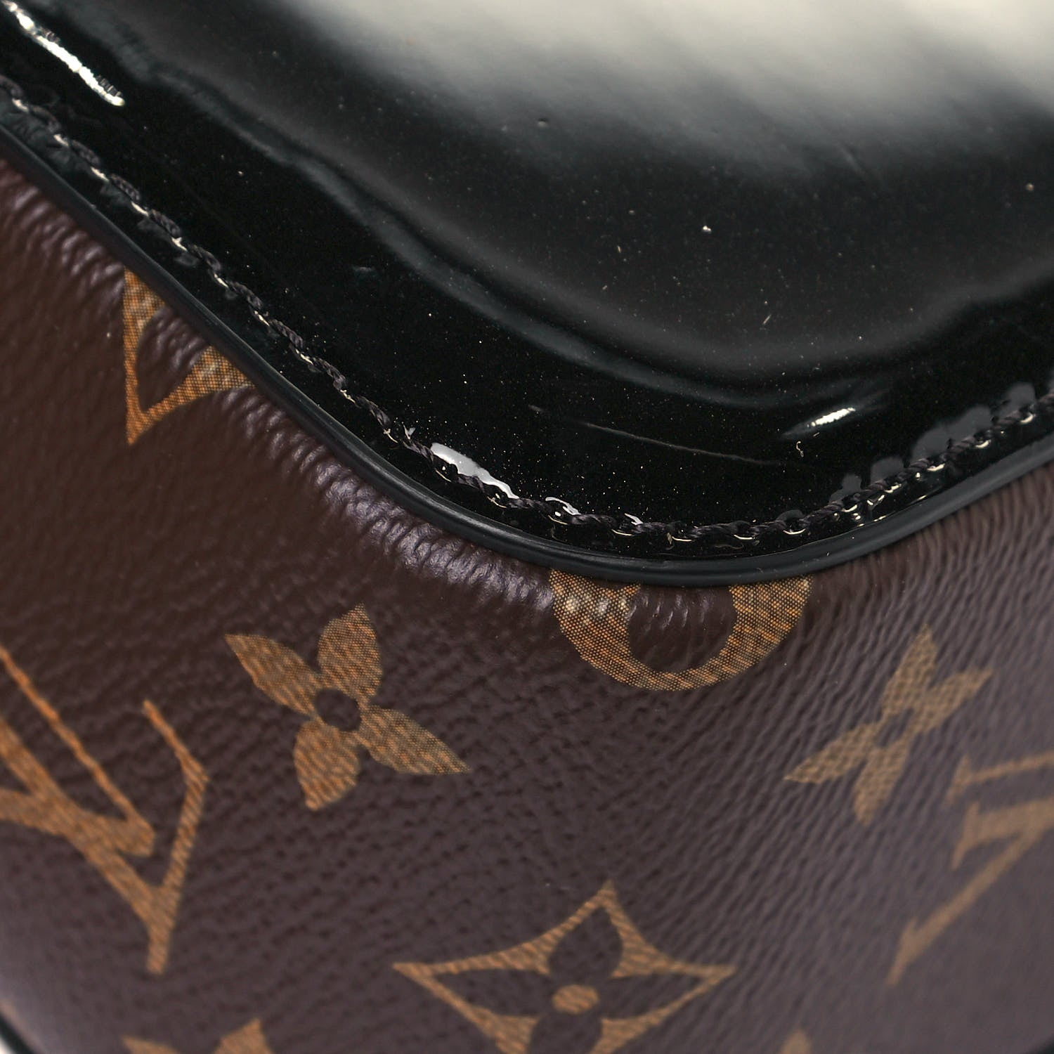 Louis Vuitton Patent Calfskin Monogram Cherrywood BB Black 10 of 13