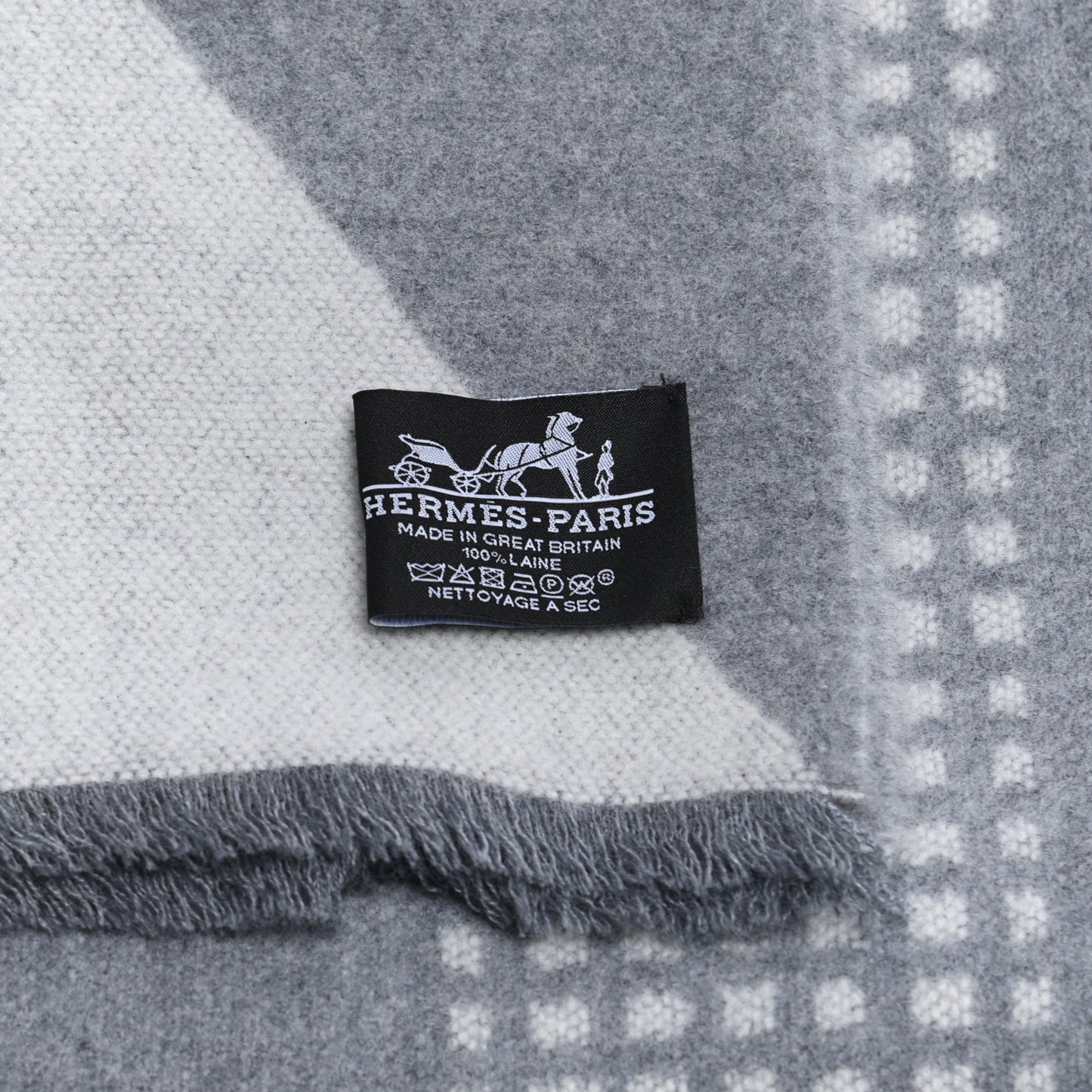 Wool Les Sangles Blanket Galet