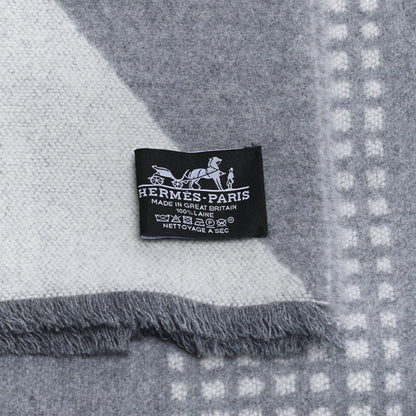 Hermes Wool Les Sangles Blanket Galet 3 of 3