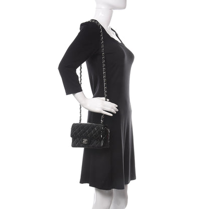 Chanel Patent Calfskin Quilted Mini Rectangular Flap Black 2 of 13