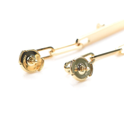 Hermes 18K Yellow Gold TPM Kelly Chaine Earrings 3 of 6