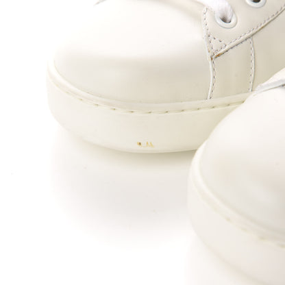 Gucci Calfskin Ayers Web Blind for Love Embroidered Mens Ace Sneakers 10 White 10 of 10