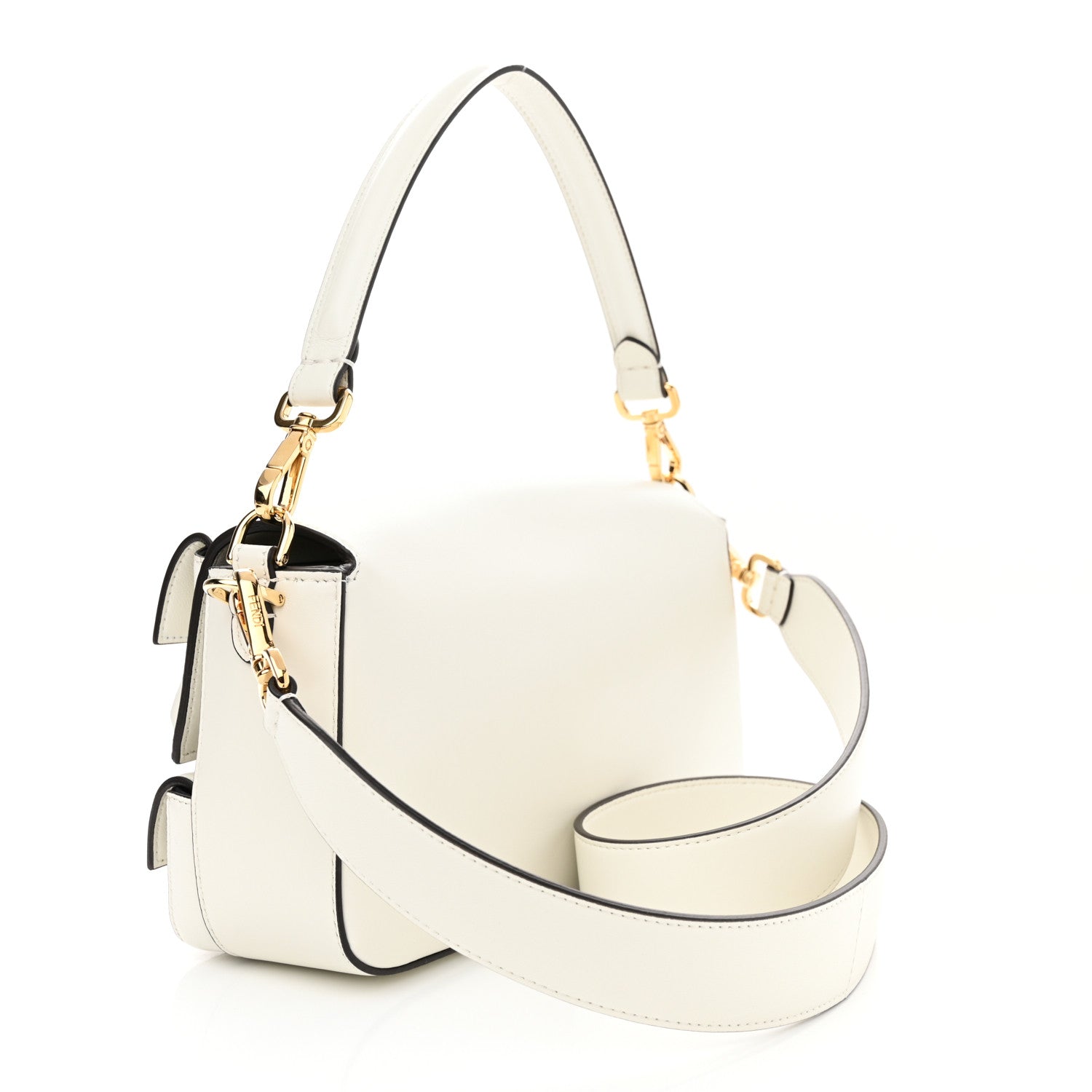 Fendi Shiny Nappa Multipocket Baguette White 3 of 10