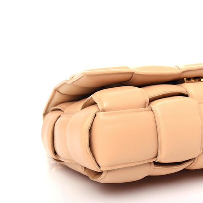 Bottega Veneta Lambskin Maxi Intreccio Padded Chain Cassette Crossbody Bag Almond 8 of 10