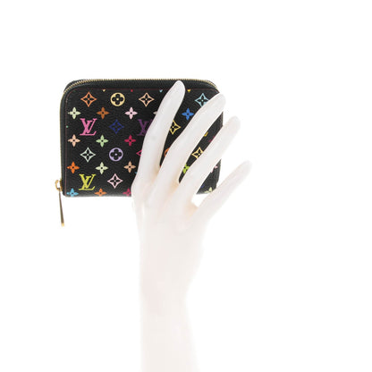 Louis Vuitton Monogram Multicolor Zippy Coin Purse Black Grenade 2 of 7