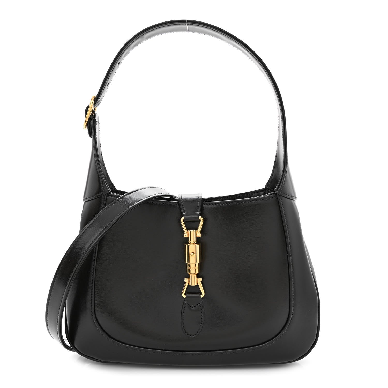 Gucci Boarded Dyana Lux Calfskin Small Jackie 1961 Hobo Black 1 of 11
