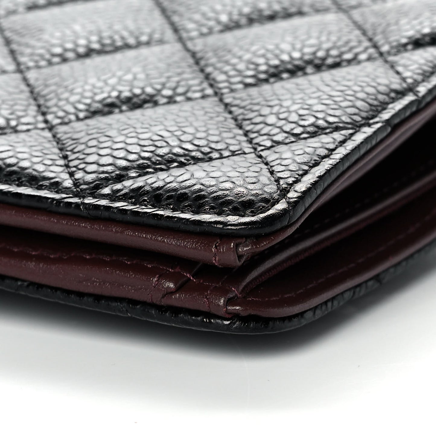 Caviar Quilted Yen Wallet Black