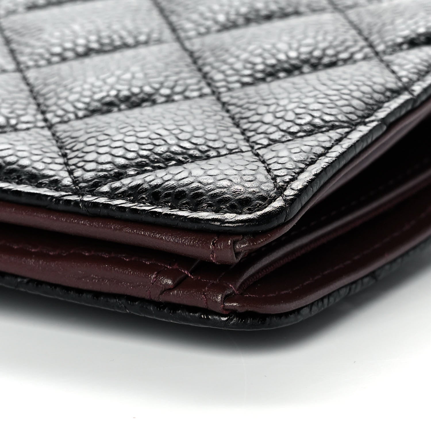 Chanel Caviar Quilted Yen Wallet Black 10 of 12