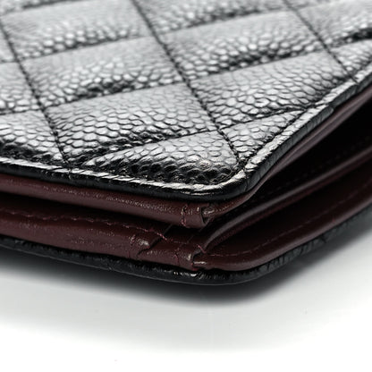 Chanel Caviar Quilted Yen Wallet Black 10 of 12
