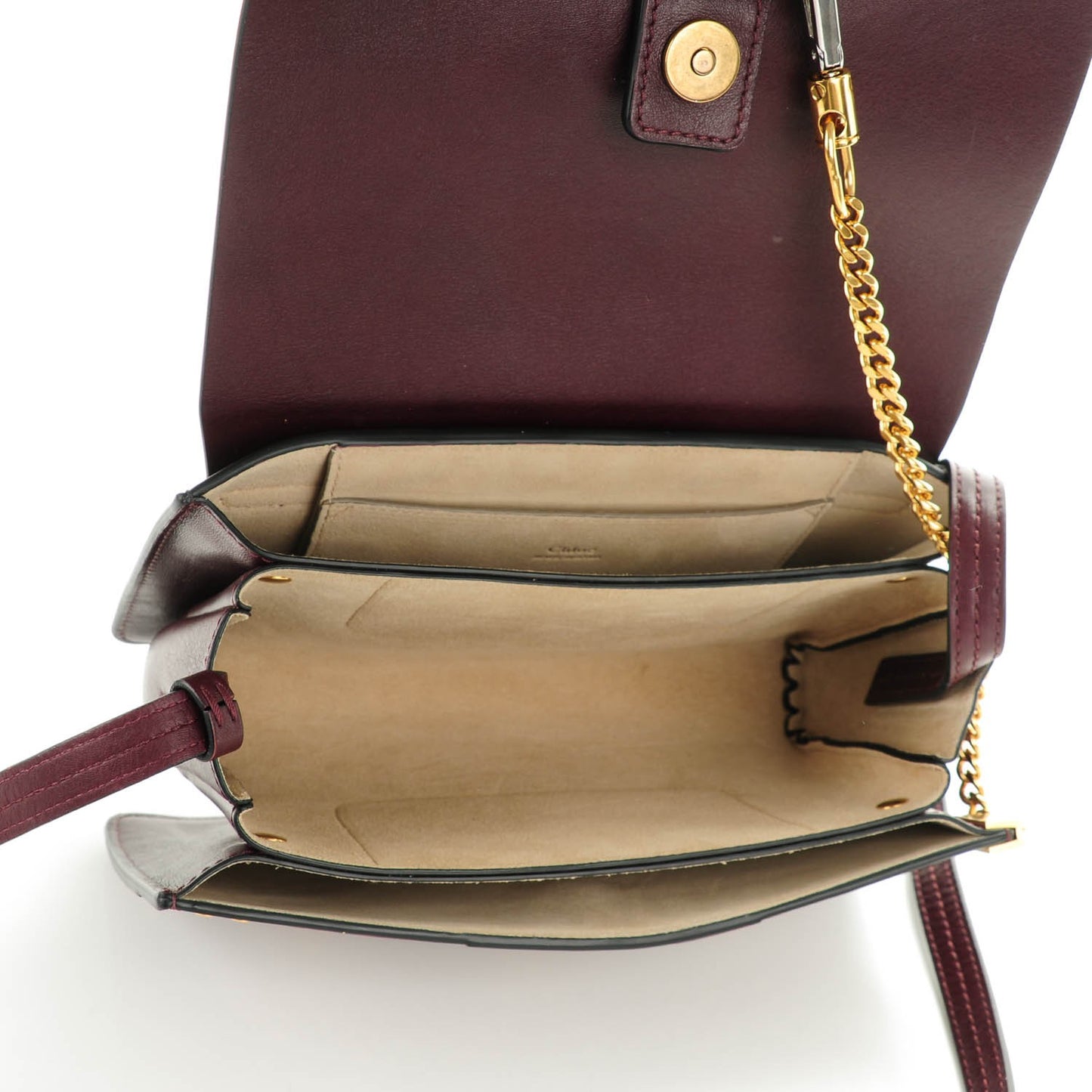 Suede Calfskin Studded Small Faye Shoulder Bag Dark Purple