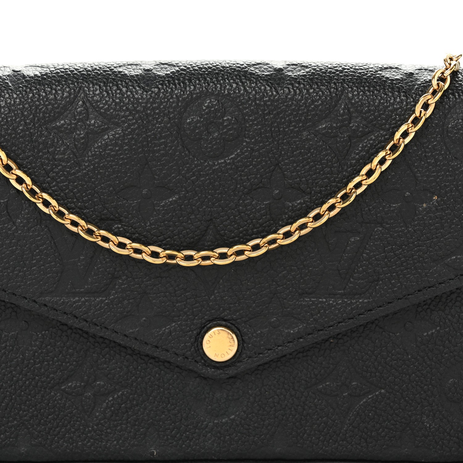 Louis Vuitton Empreinte Pochette Felicie Chain Wallet Black 8 of 12