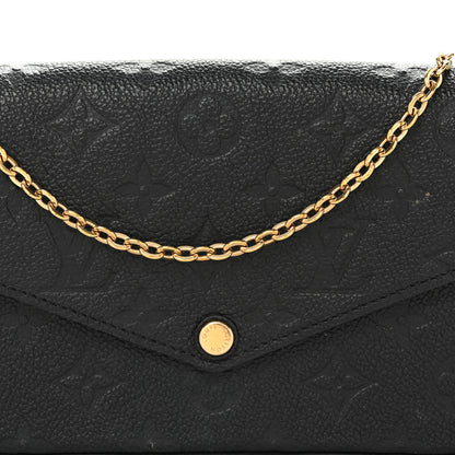Louis Vuitton Empreinte Pochette Felicie Chain Wallet Black 8 of 12