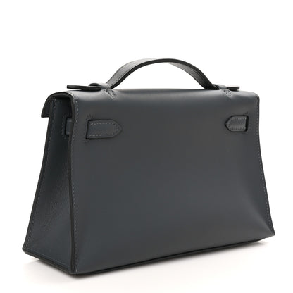 Hermes Swift Kelly Pochette Clutch Gris Misty 3 of 11
