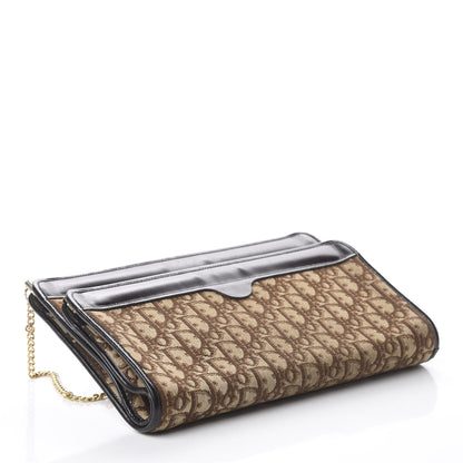 Christian Dior Monogram Chain Clutch Brown 3 of 8