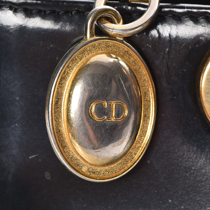 Christian Dior Vintage Patent Medium Lady Dior Black 10 of 13