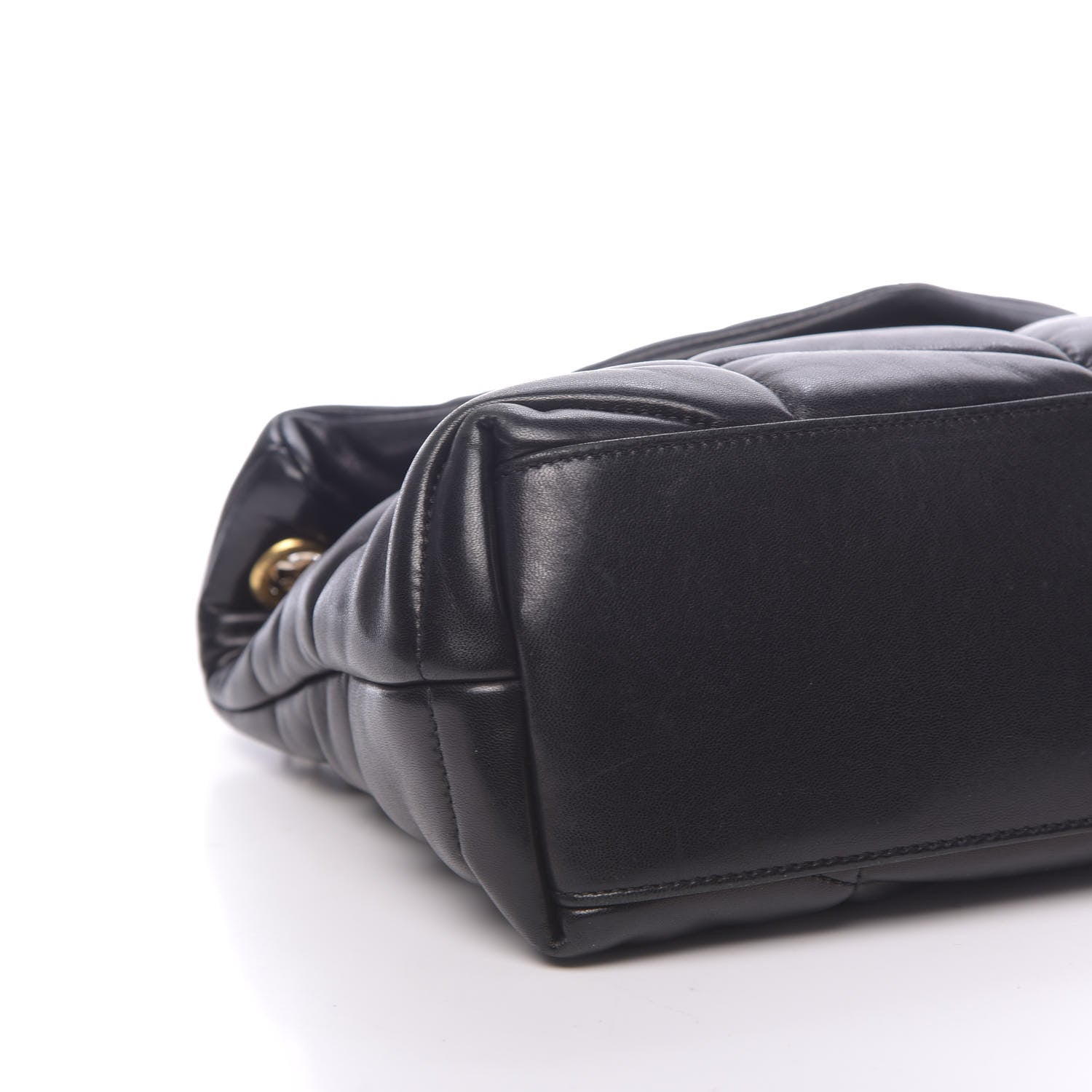 Saint Laurent Lambskin Quilted Small Loulou Puffer Monogram Chain Satchel Black 8 of 10