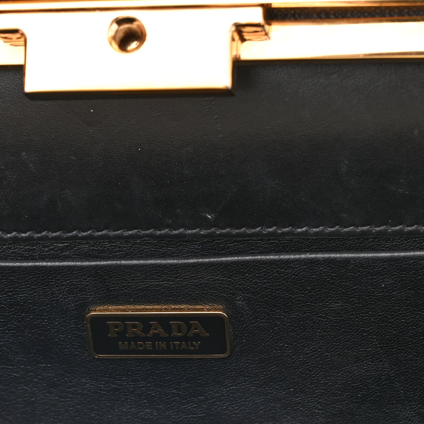 Saffiano City Calfskin Light Frame Bag Black