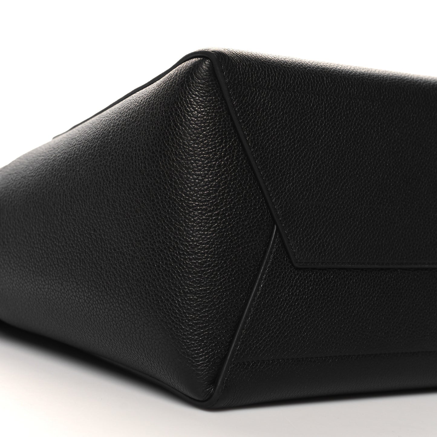 Soft Grained Calfskin Sangle Bucket Bag Black