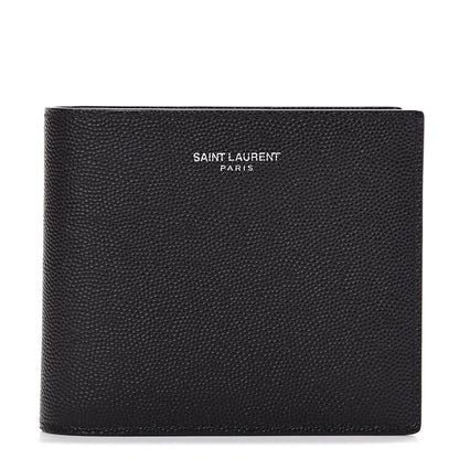 Saint Laurent Grain De Poudre Paris East West Wallet Black 1 of 7