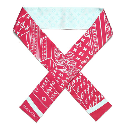 Louis Vuitton Silk Monogram Trunkit Bandeau Framboise 1 of 3