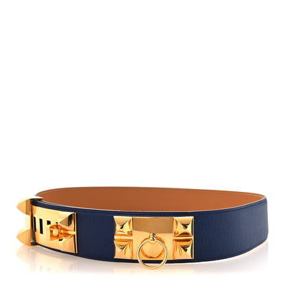 Hermes Epsom 50mm Collier De Chien CDC Belt  90 36 Bleu Nuit 1 of 6