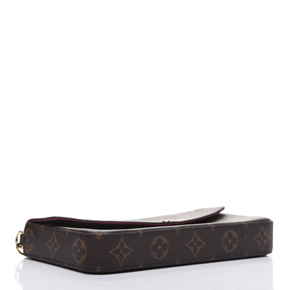 Louis Vuitton Monogram Pochette Felicie Chain Wallet Fuchsia 4 of 11
