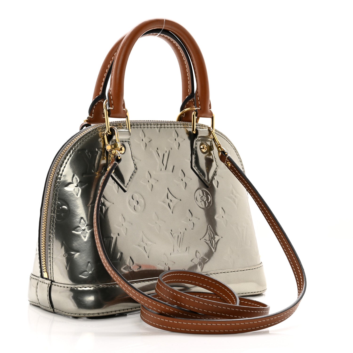 Louis Vuitton LOUIS VUITTON Vernis Alma BB Gris Metal 3 of 9