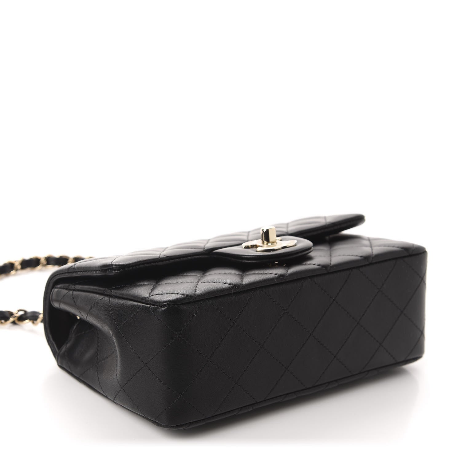 Chanel Lambskin Quilted Mini Rectangular Flap Black 4 of 11
