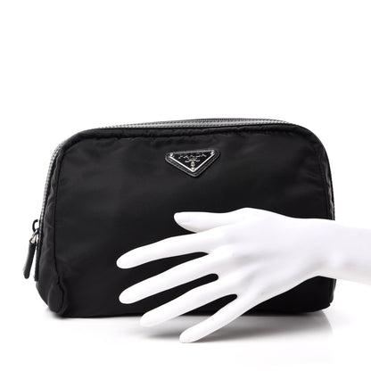 Prada Tessuto Nylon Saffiano Pouch Black 2 of 7