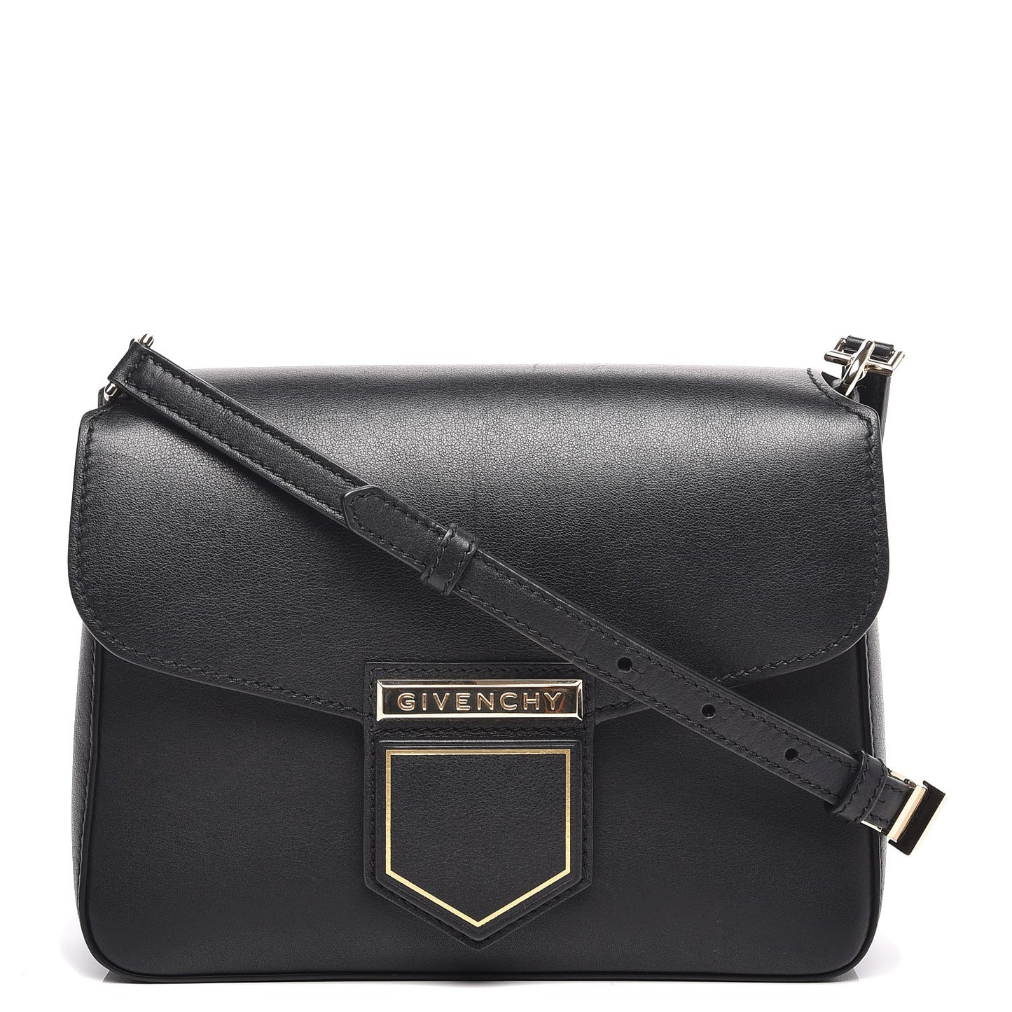 Calfskin Small Nobile Shoulder Bag Black