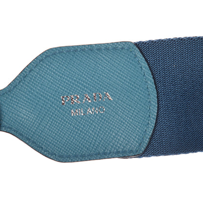 Prada Saffiano Striped Fabric Nastro Righe Shoulder Strap Turchese 4 of 4
