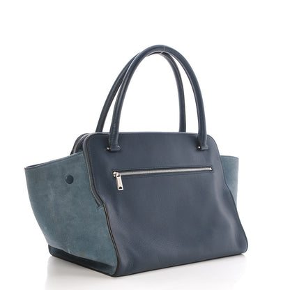 Celine Drummed Calfskin Suede Double Zip Trapeze Orage 3 of 6
