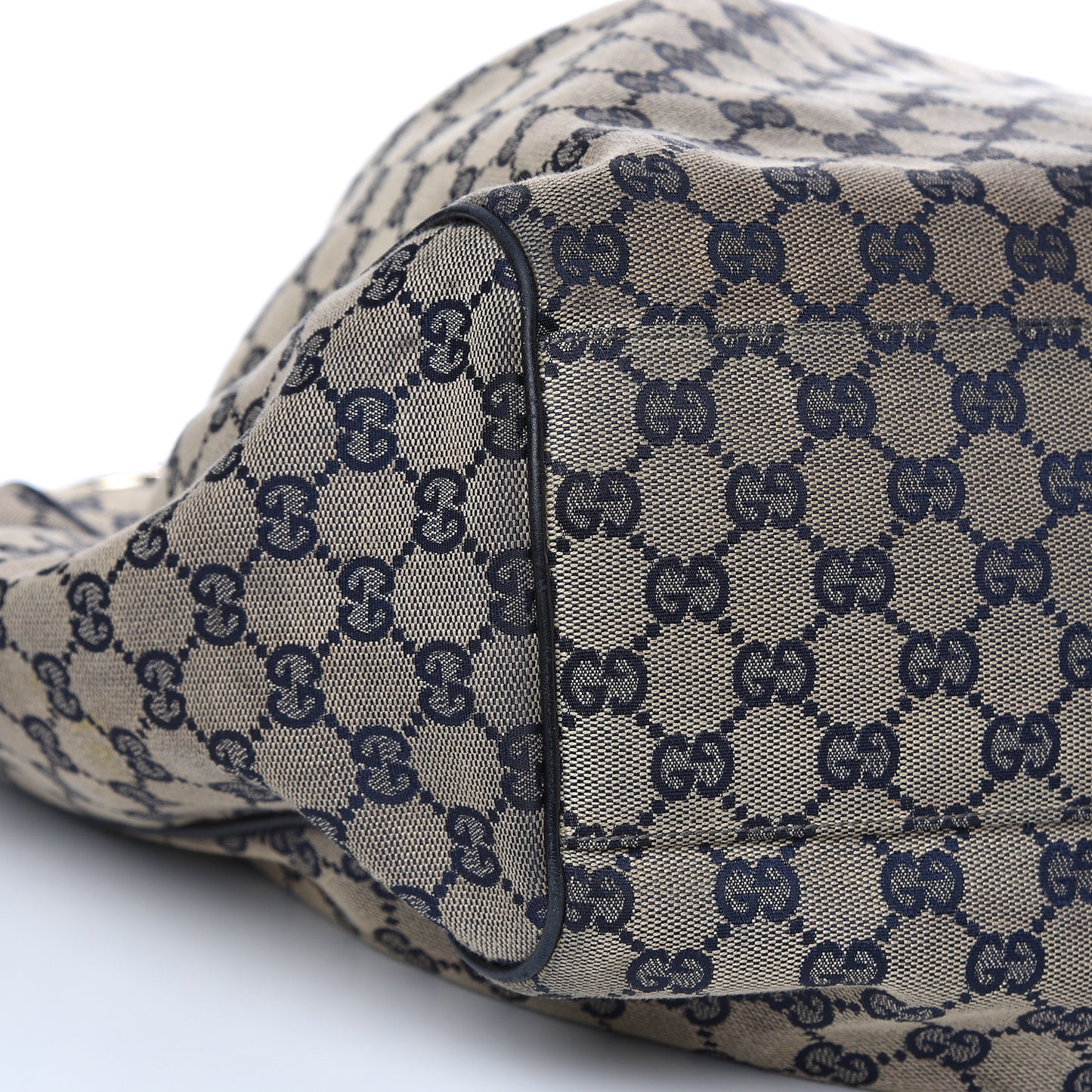 Monogram Calfskin Large Sukey Tote Beige Blue