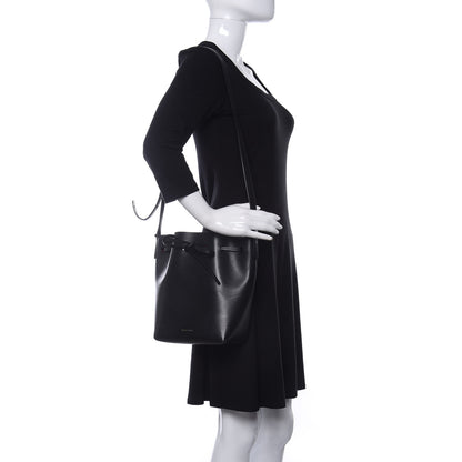 Mansur Gavriel Calfskin Mini Bucket Bag Black Flamma 2 of 8