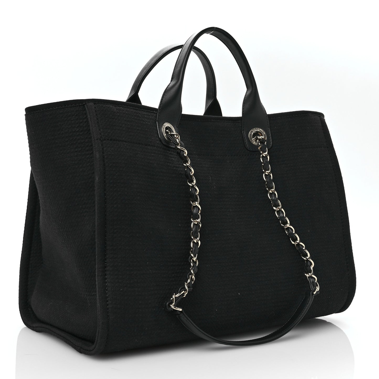 Mixed Fibers Medium Deauville Tote Black