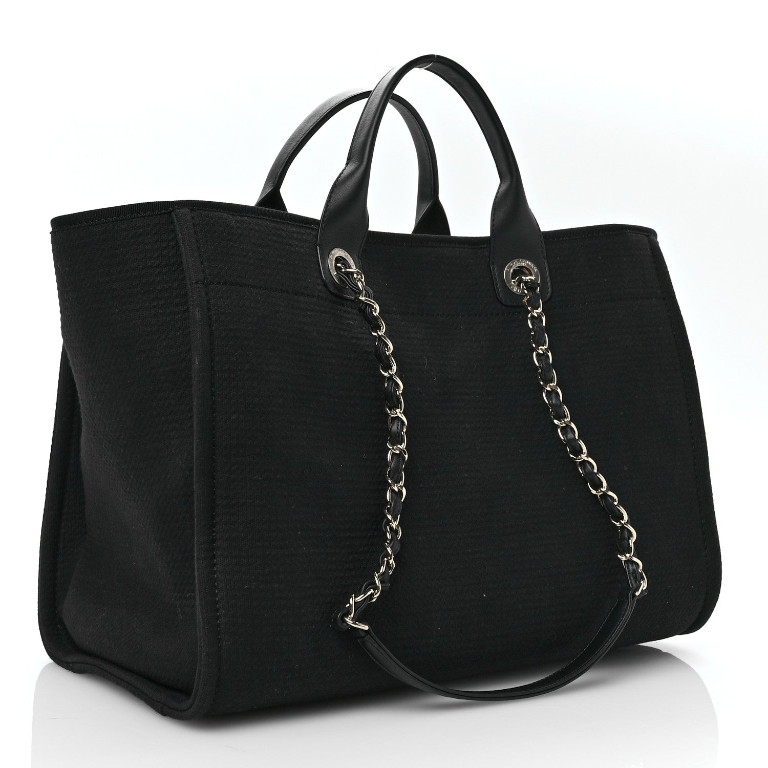 Chanel Mixed Fibers Medium Deauville Tote Black 5 of 12