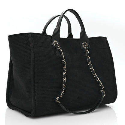 Chanel Mixed Fibers Medium Deauville Tote Black 5 of 12