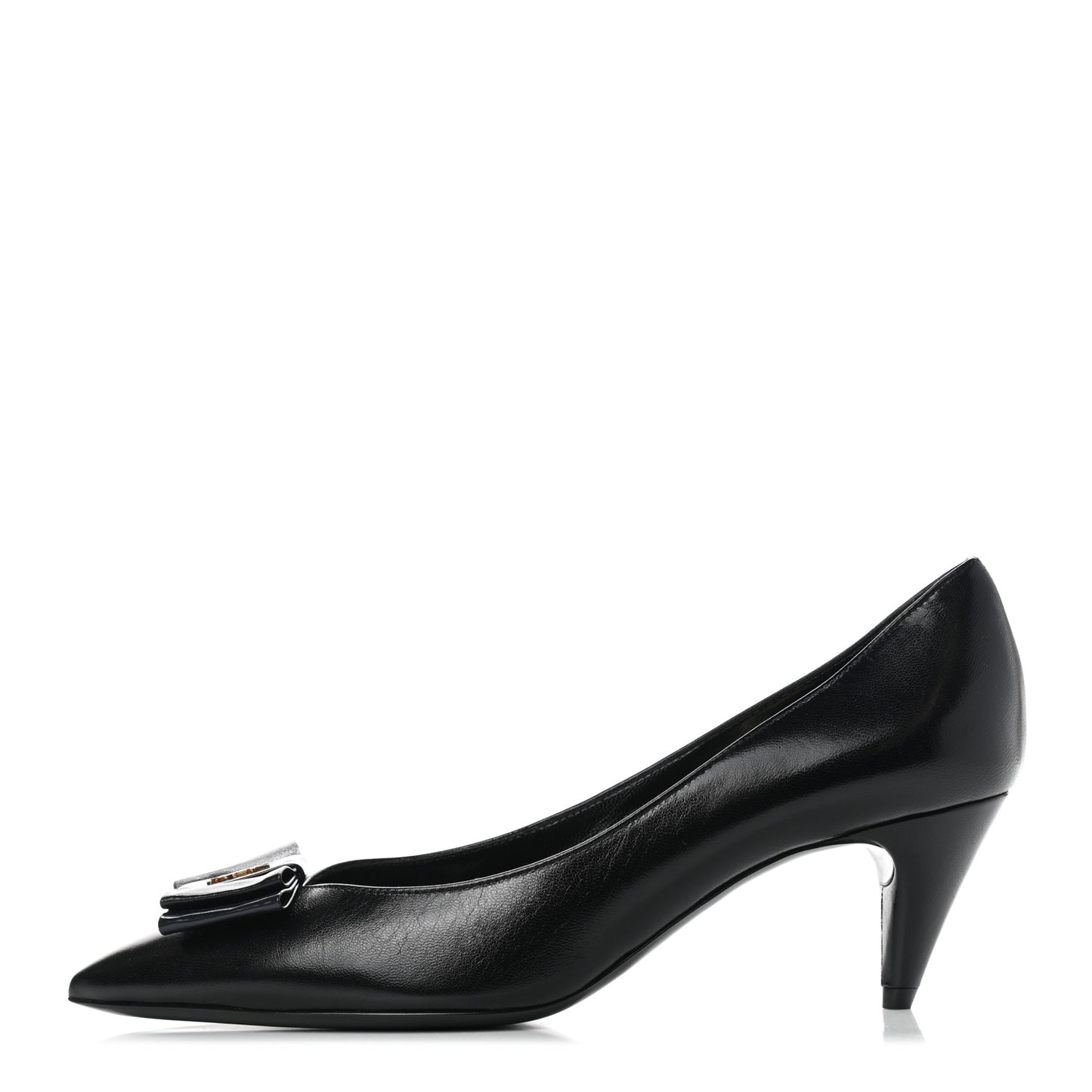 Calfskin Bow Anais Pumps 36 Black