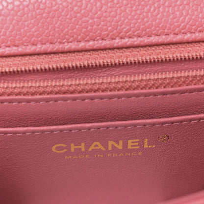Chanel Iridescent Caviar Quilted Mini Rectangular Flap Pink 10 of 19