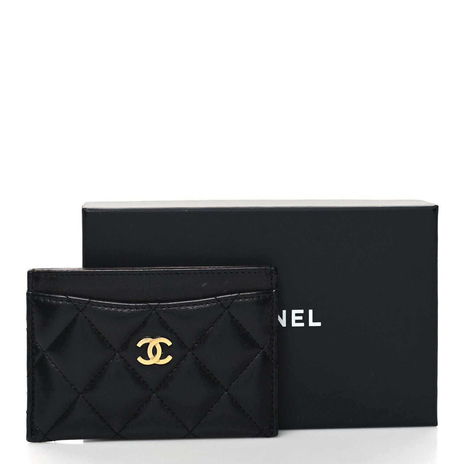 Chanel Lambskin Quilted Card Holder Black 10 of 10