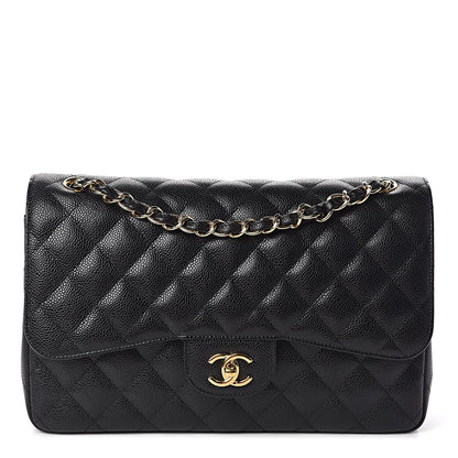 Chanel Caviar Quilted Jumbo Double Flap Black 1 of 11