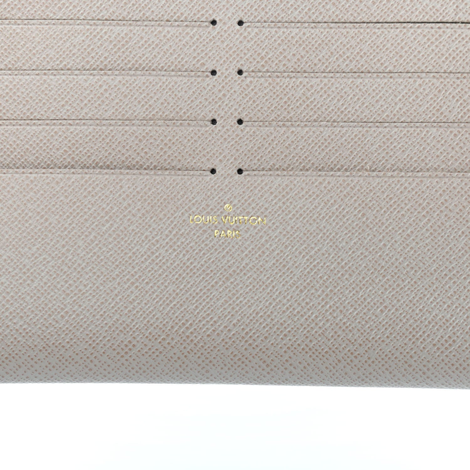 Louis Vuitton Calfskin Felicie Chain Wallet Card Holder Insert Tourterelle 5 of 5