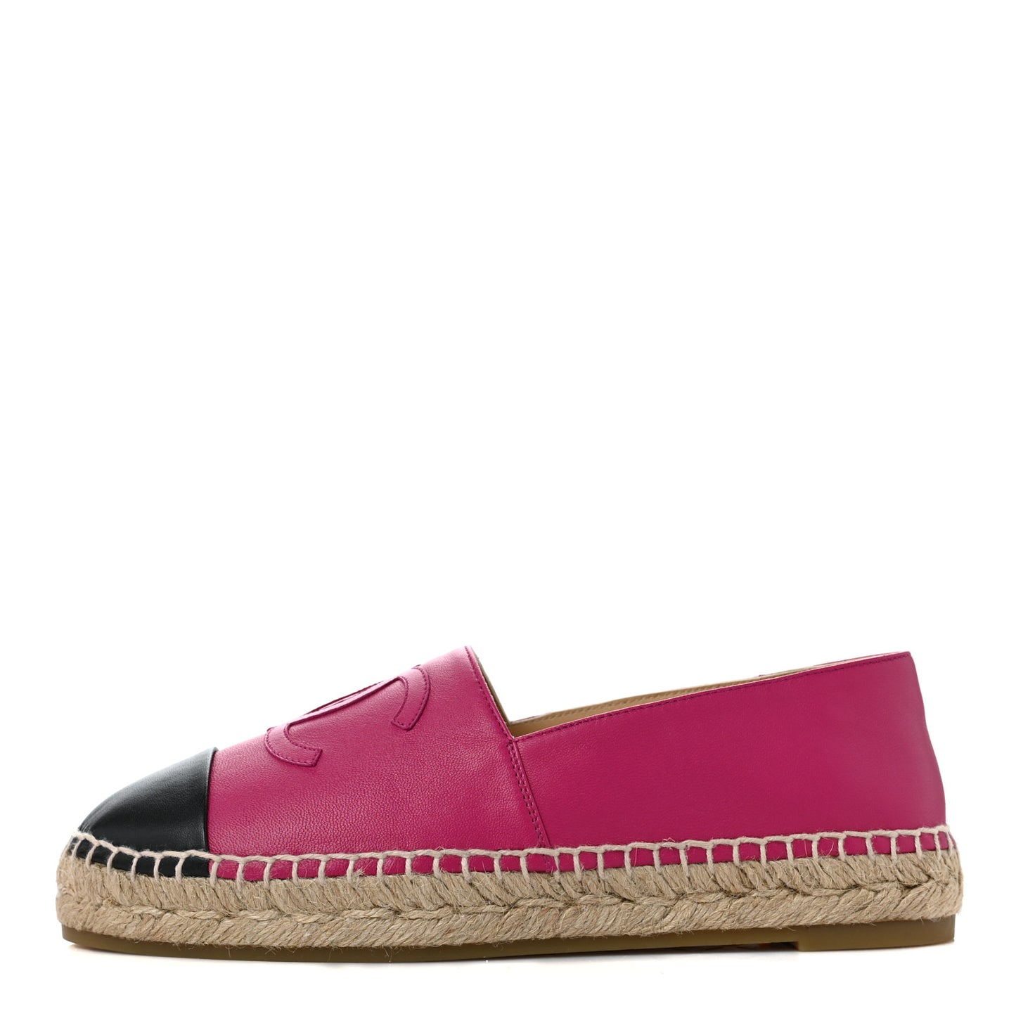 Lambskin CC Espadrilles 39 Fuchsia Black