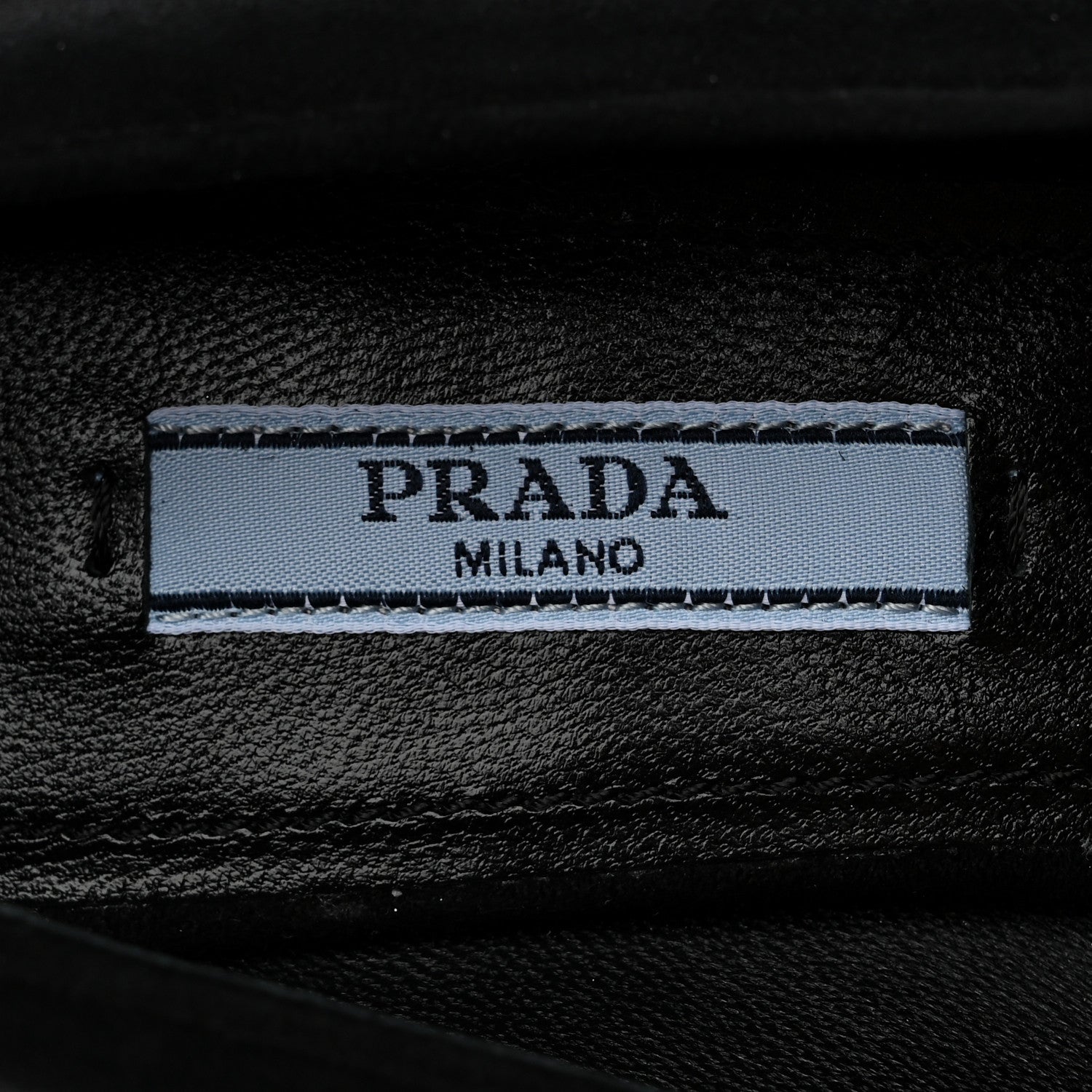 Prada Camoscio Metal Triangle Logo Loafers 37.5 Black 7 of 9
