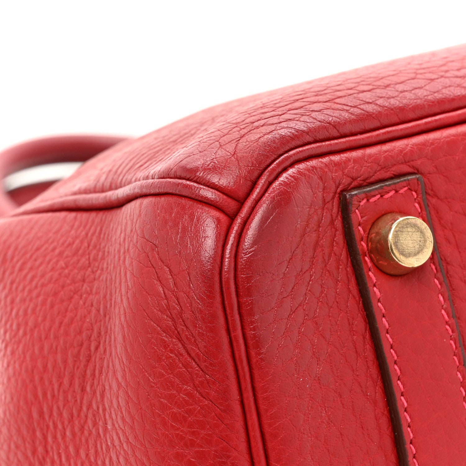 Hermes Taurillon Clemence Birkin 30 Rouge Vif 12 of 16