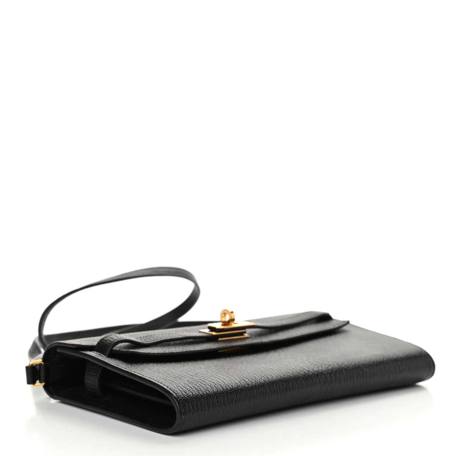 Hermes Chevre Mysore Kelly Wallet To Go Black 4 of 10