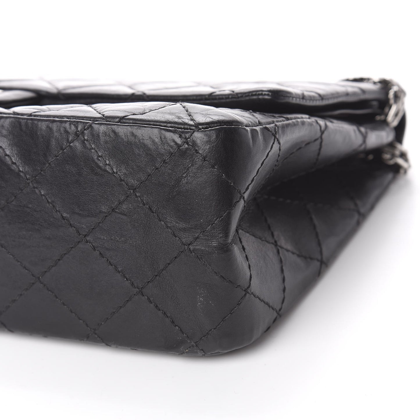 Aged Calfskin Quilted 2.55 Reissue 226 Flap Black
